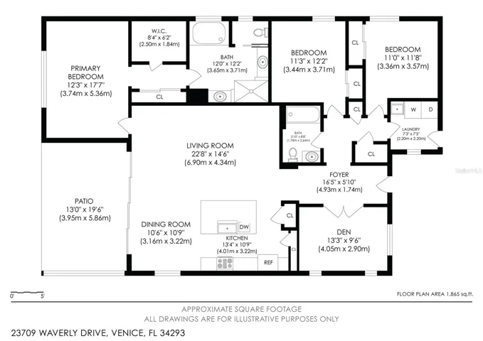 Floor Plan for 23709 Waverly Circle.
