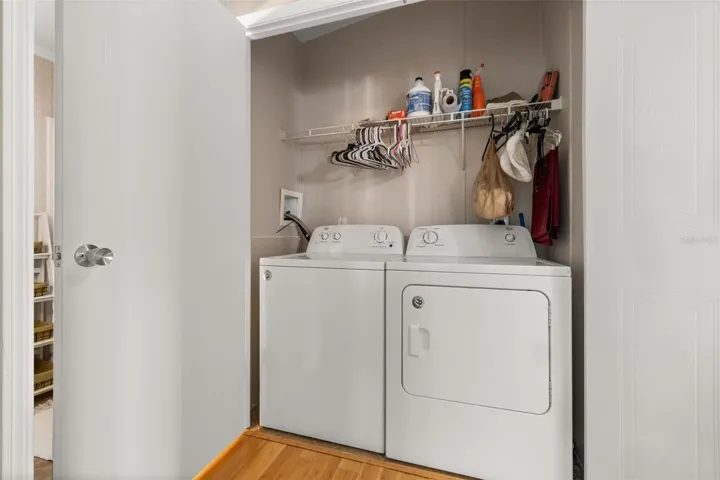 Interior laundry closet