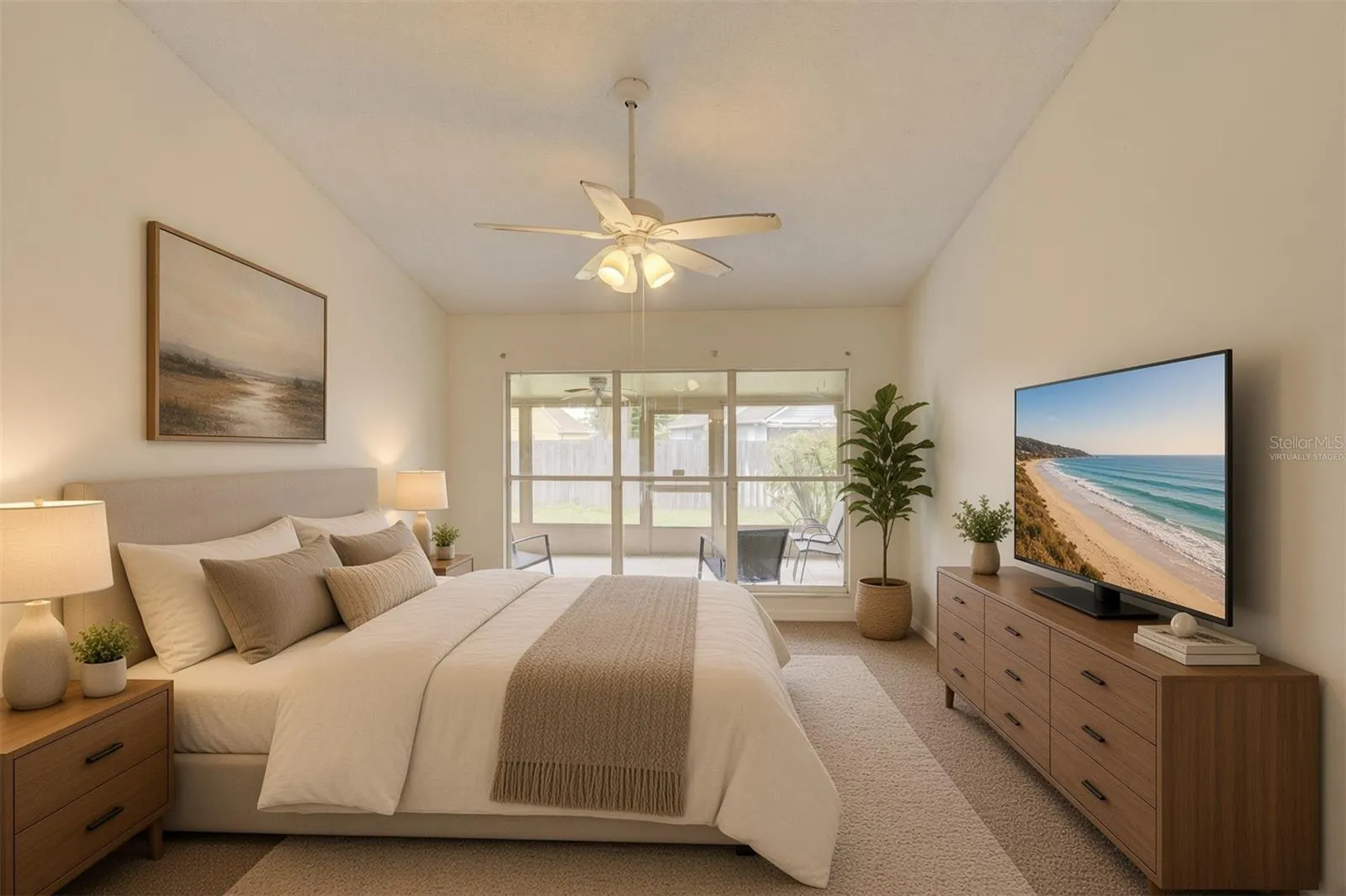 Virtually Staged Primary Bedroom