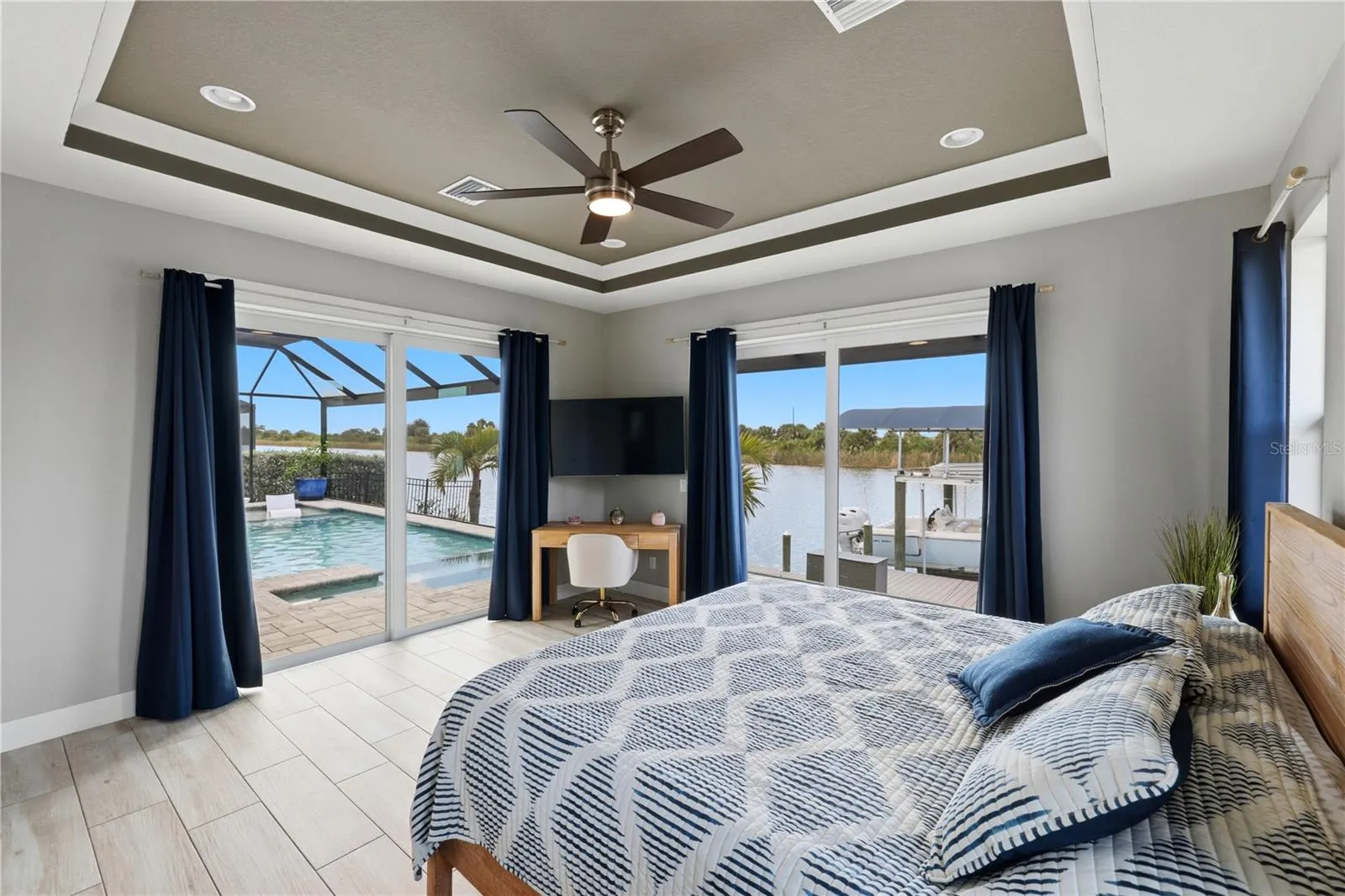 Primary Bedroom with Great Views and Access to Pool and Lanai