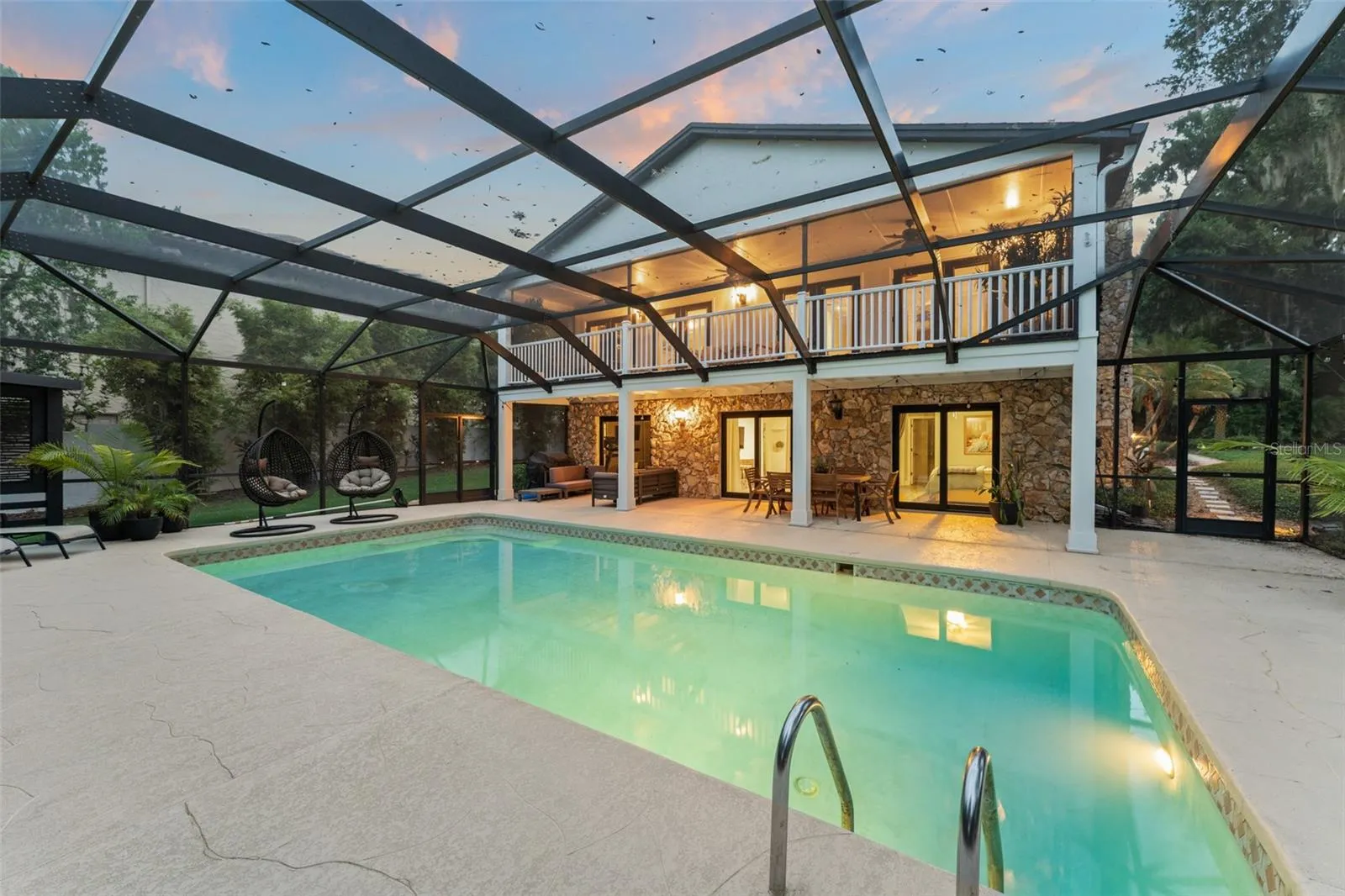 Lovely pool area with new corner cabanas..