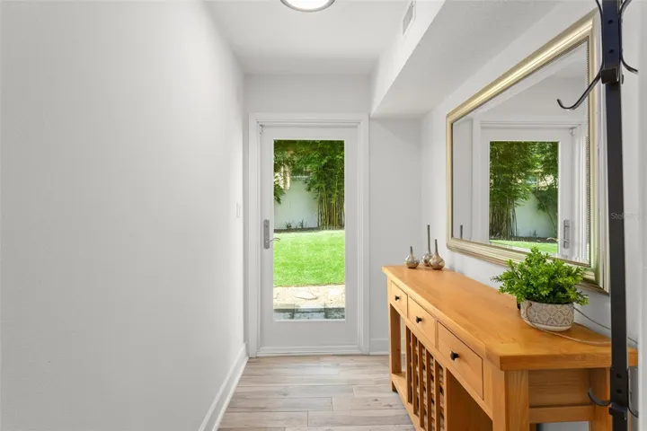 Private entrance to the two bedroom in-law suite..