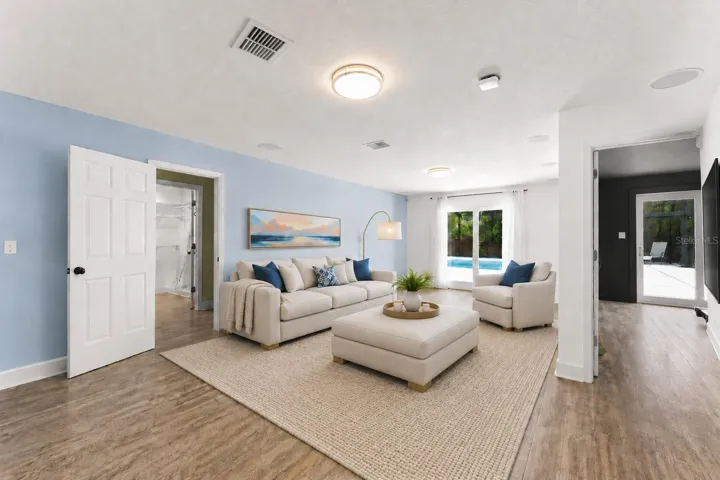 Downstairs living area..