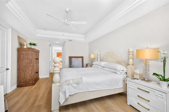 Master Bedroom ensuite feature single tray ceilings with crown inlay, an understanded elegant design