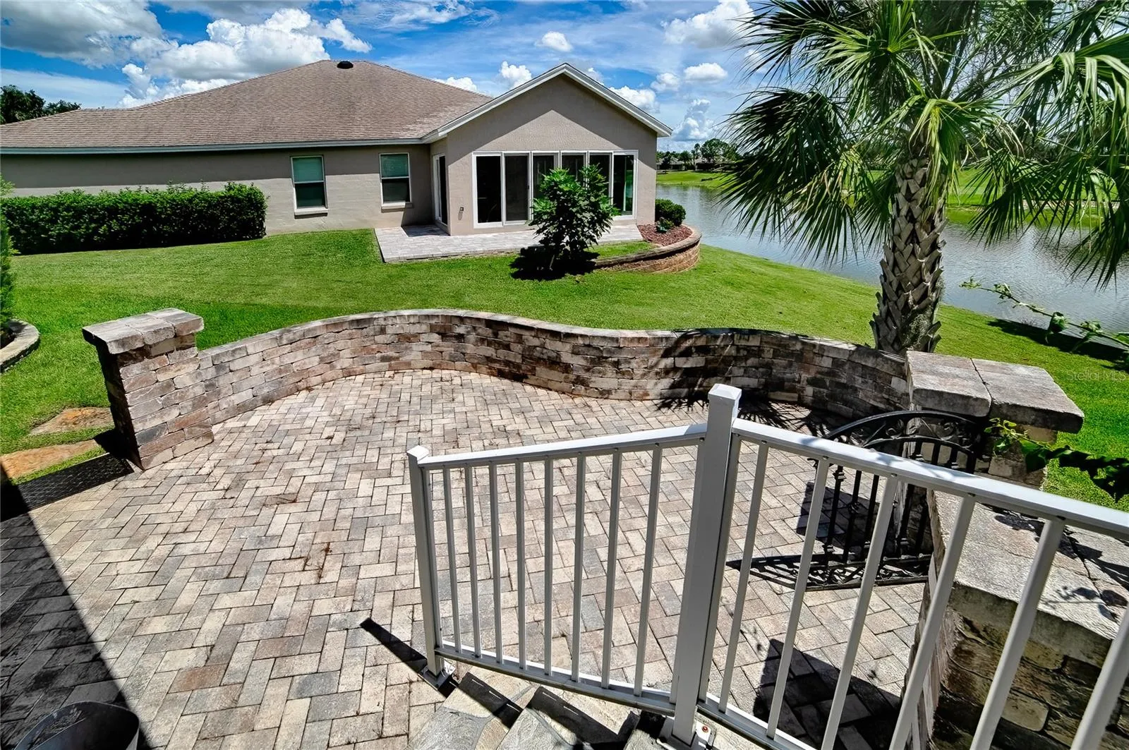 Stairs from Back porch to side grilling and porch area