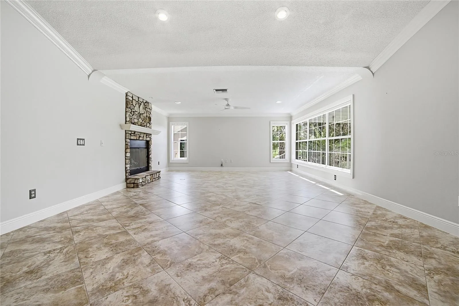 Living room from formal dining room