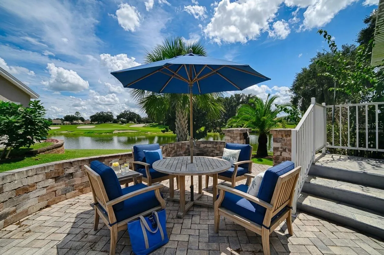 Patio grilling area virtually staged