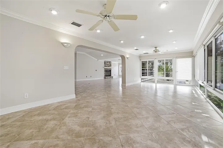 Florida room looking toward living area