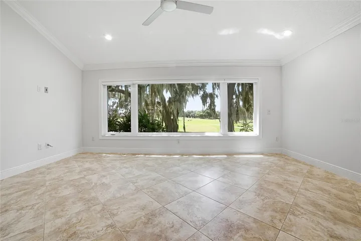 Primary bedroom view of back yard golf course
