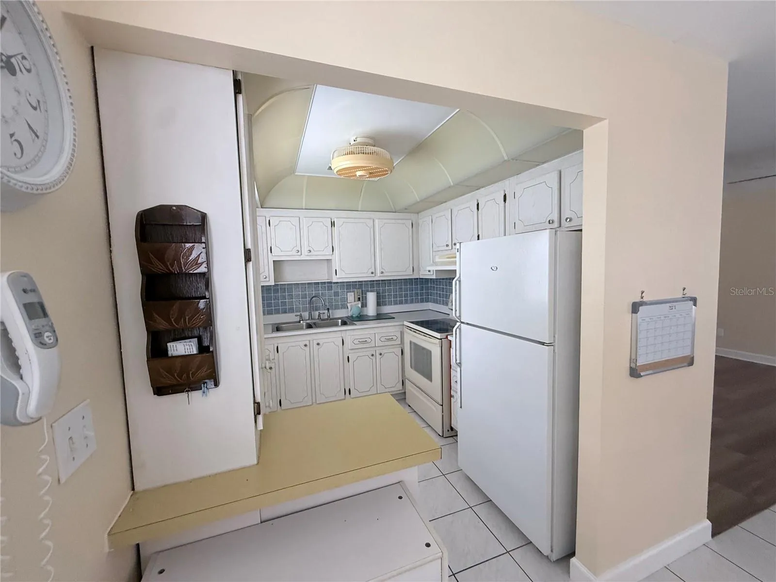 Looking into kitchen