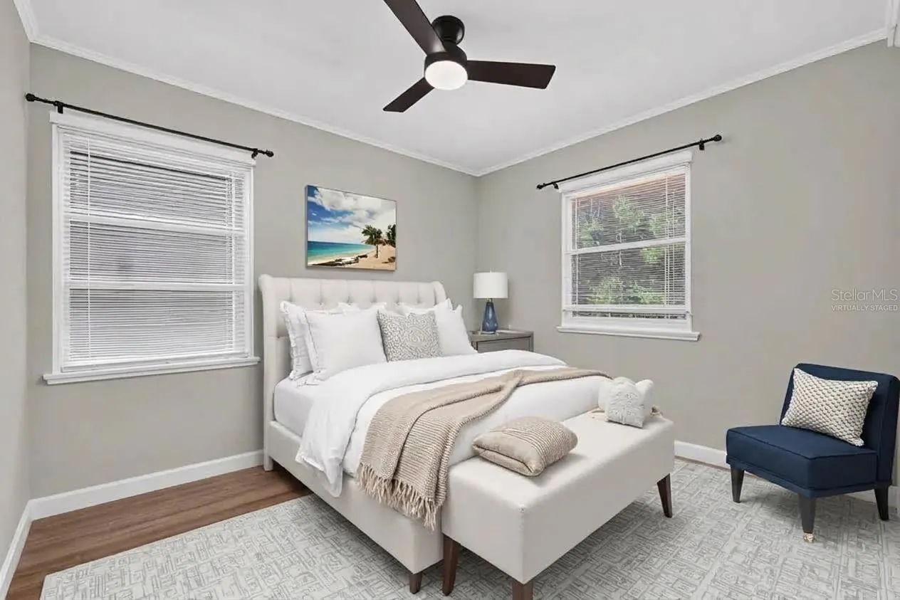 Virtually Staged second bedroom
