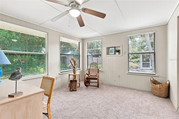 3rd bedroom staged as an office.