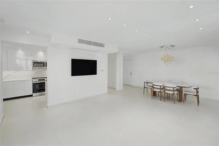Family Room Connects with Kitchen