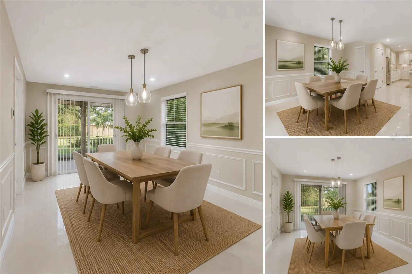 Virtually Staged Dining Room