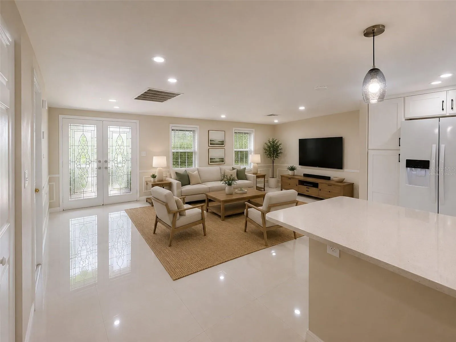 Virtually Staged Livingroom