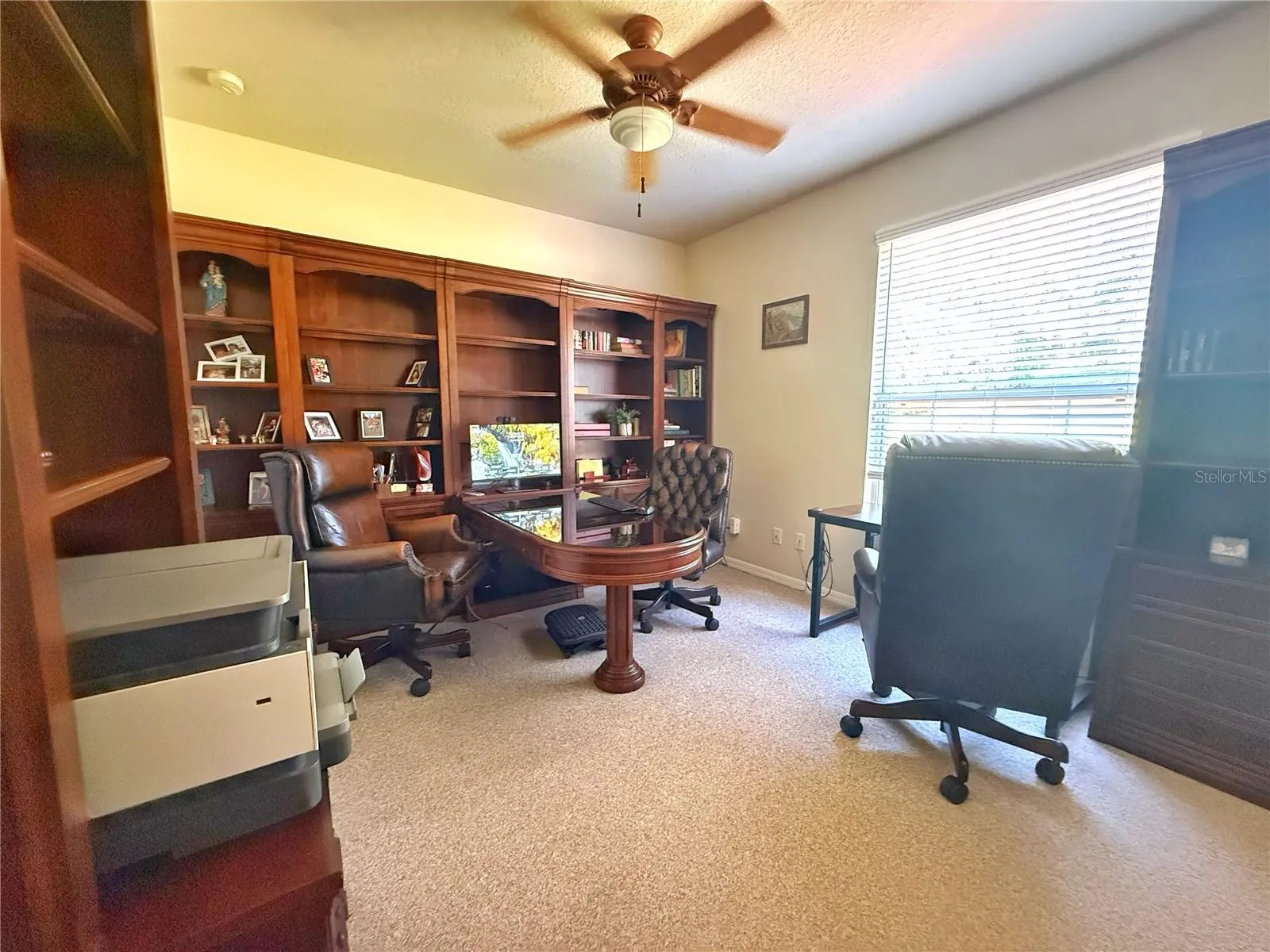 Bedroom 2 with built in closet, ceiling fan