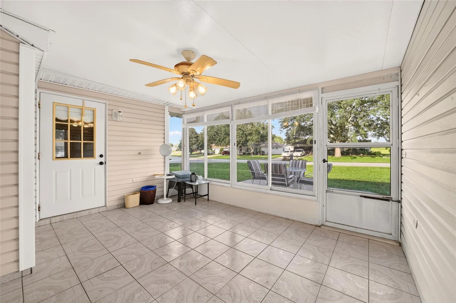 screened back porch