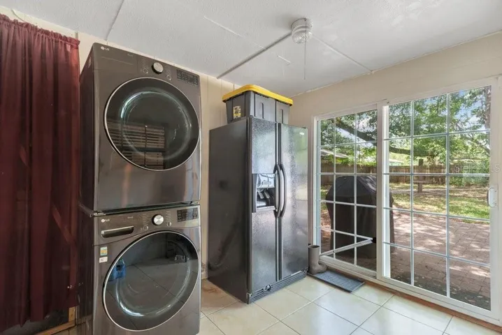 Indoor Laundry and Extra Fridge