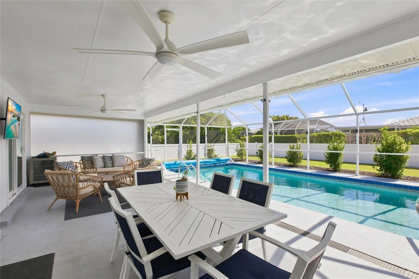 Covered lanai and screened, gas heated pool