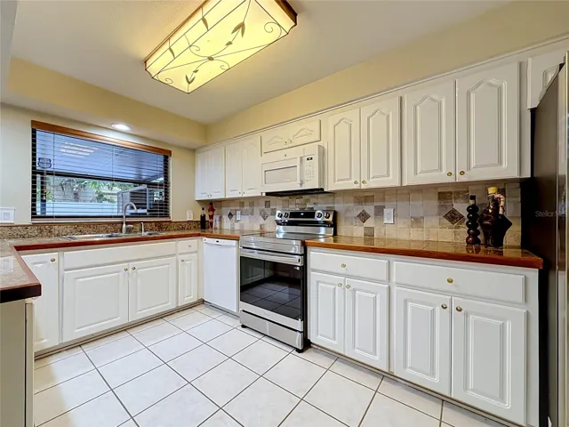 White cabinetry in the Kitchen