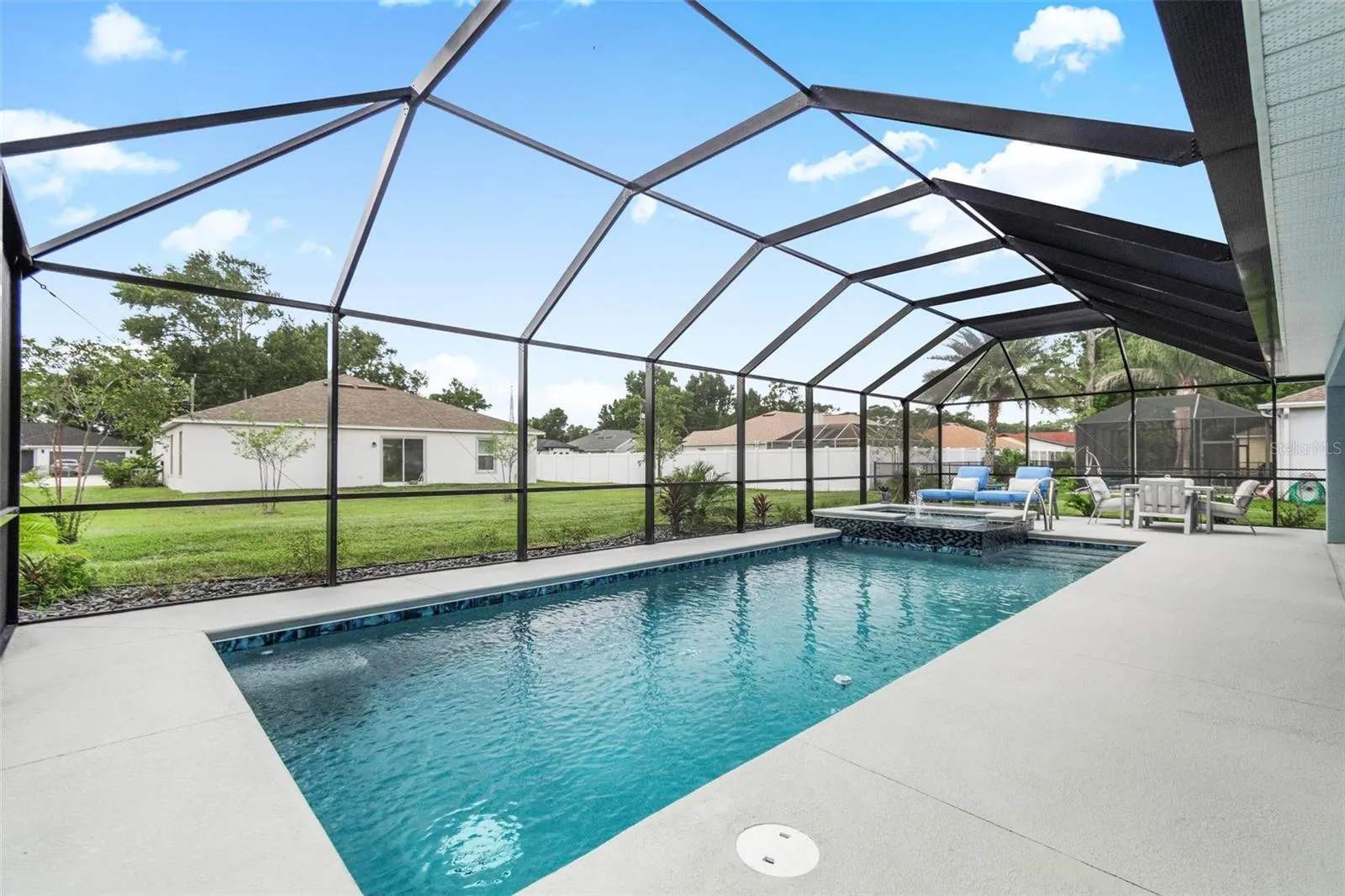 Swim year round in this heated pool