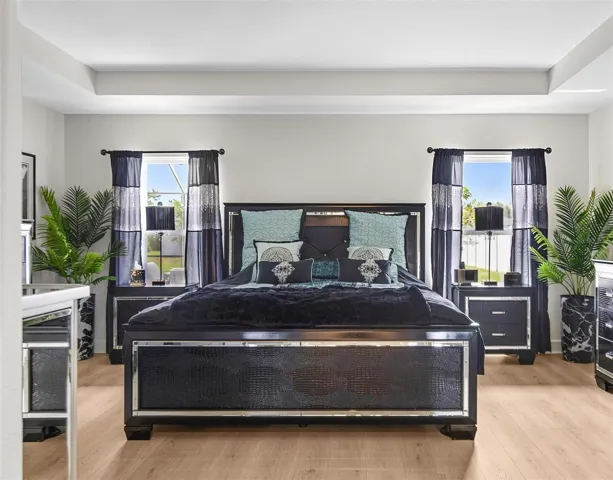 Primary suite with tray ceiling