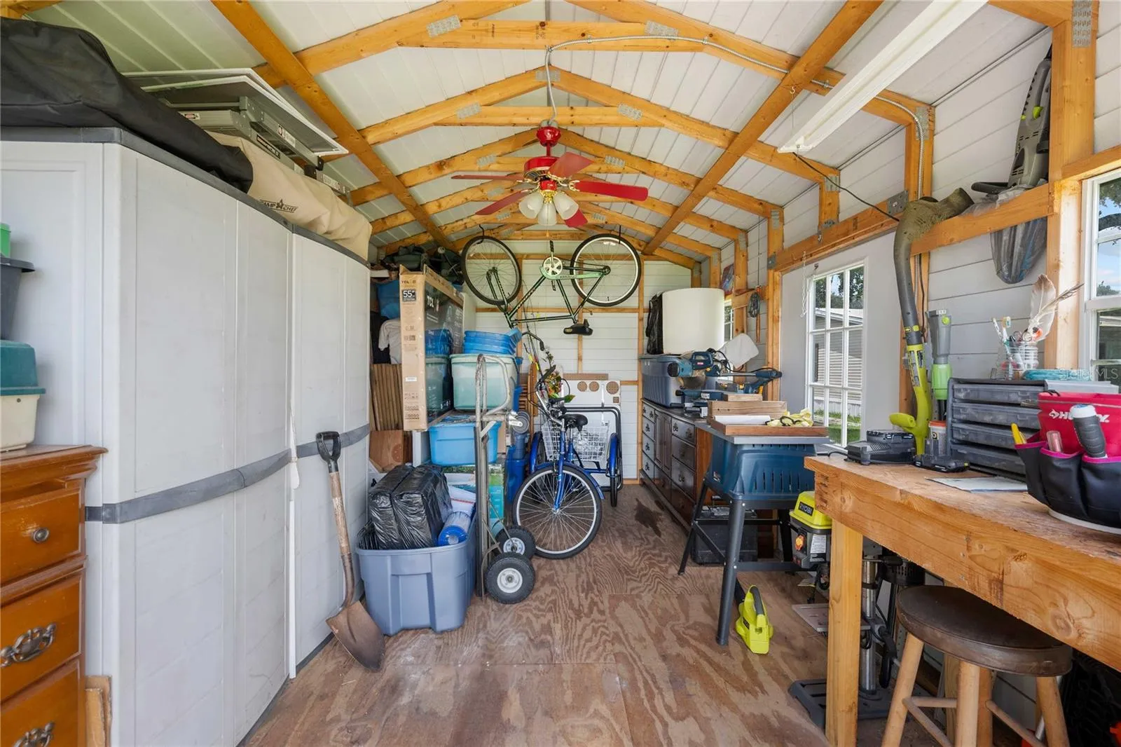 Large shed.