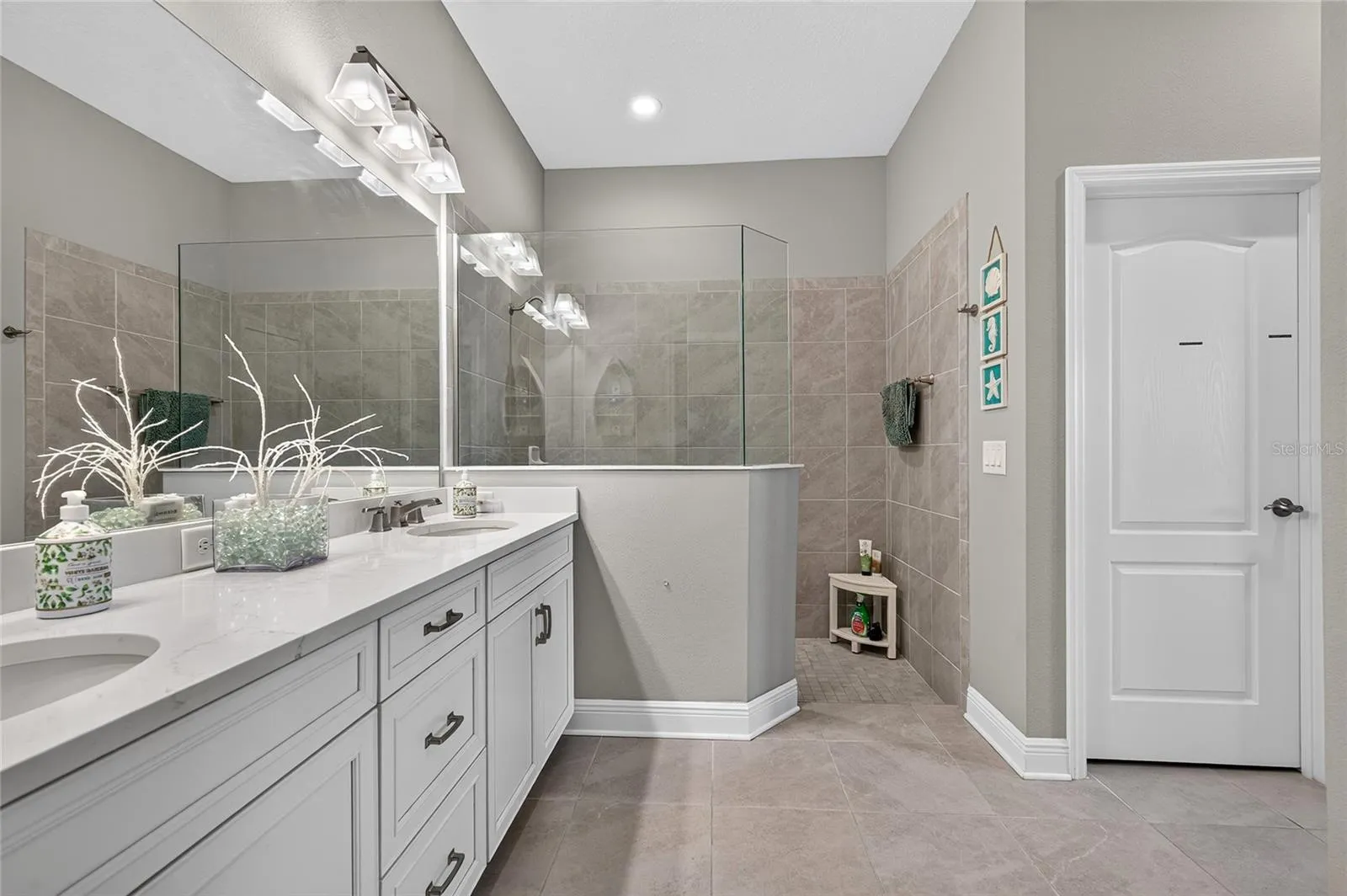 large walk in shower