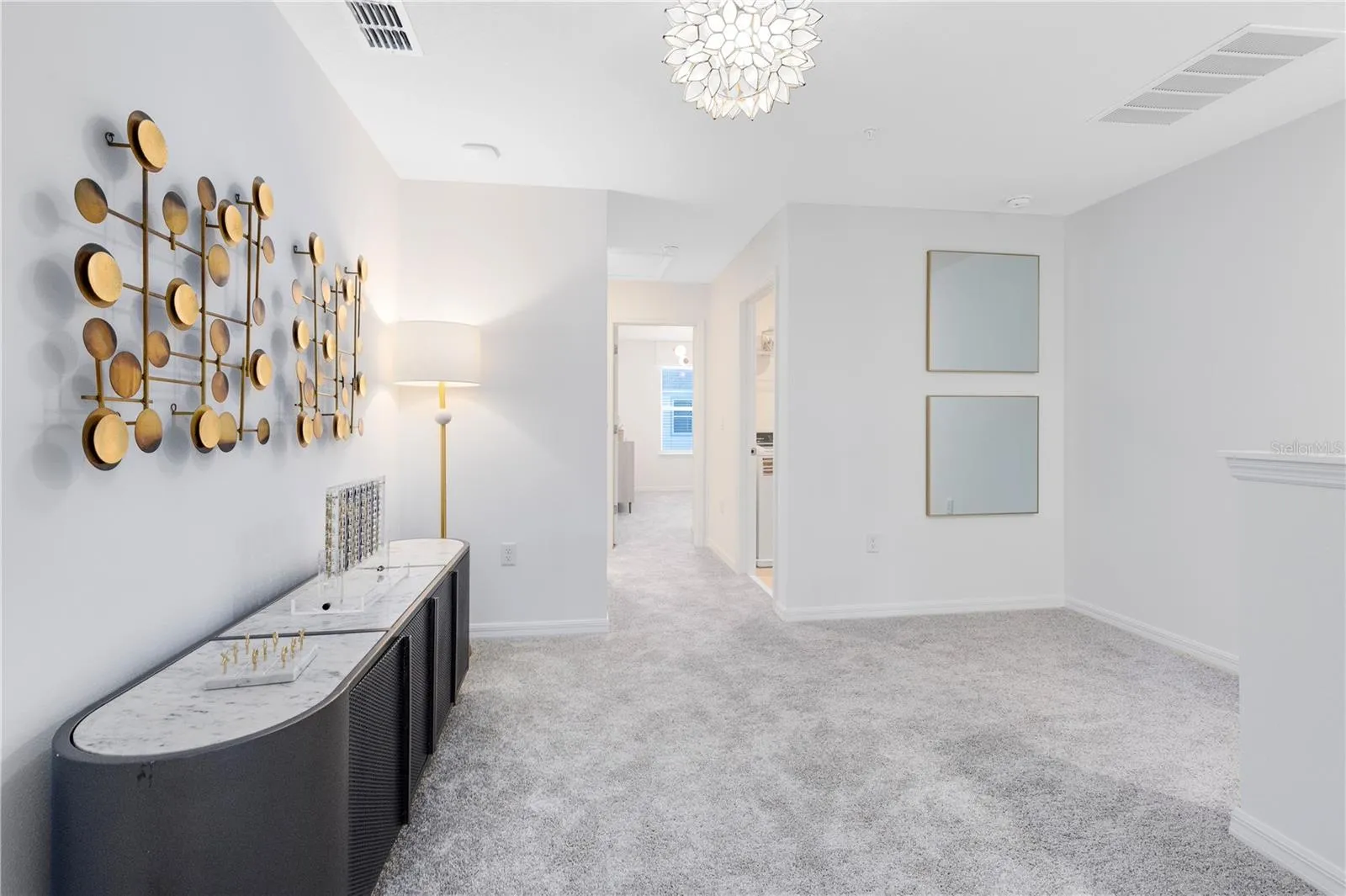 Model Home Design Only. Pictures and furnishings are for illustrative purposes only. Elevations, colors and options may vary. Furniture is for model home staging only.