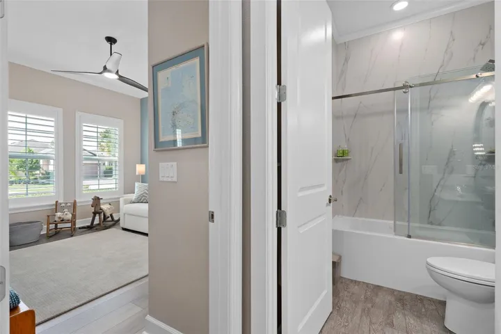 Bathroom 3 is convenient for your guests and is adjacent to bedroom 3.