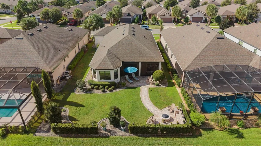 Overhead drone view.