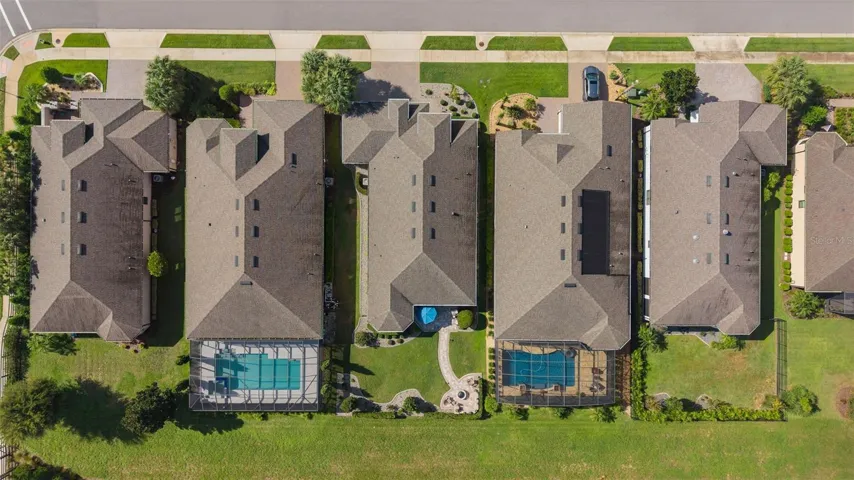 Overhead drone view.