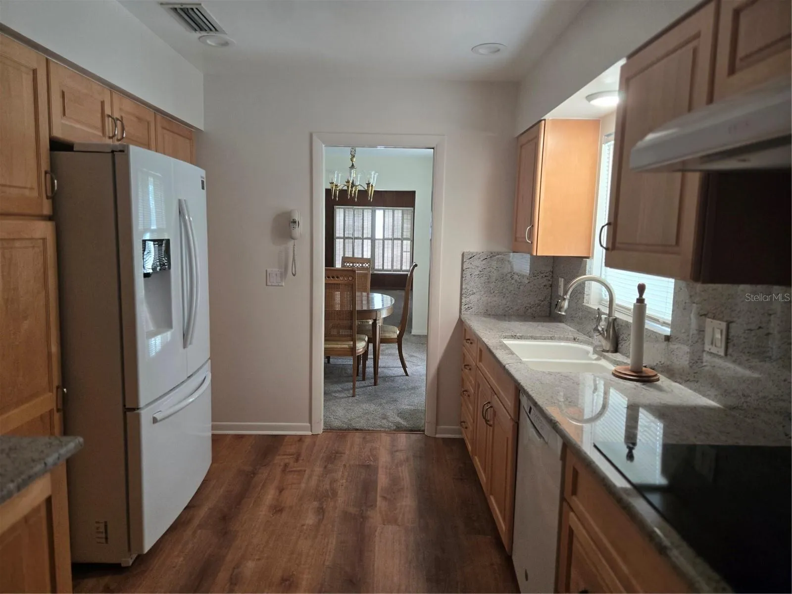 kitchen from bedroom hallway