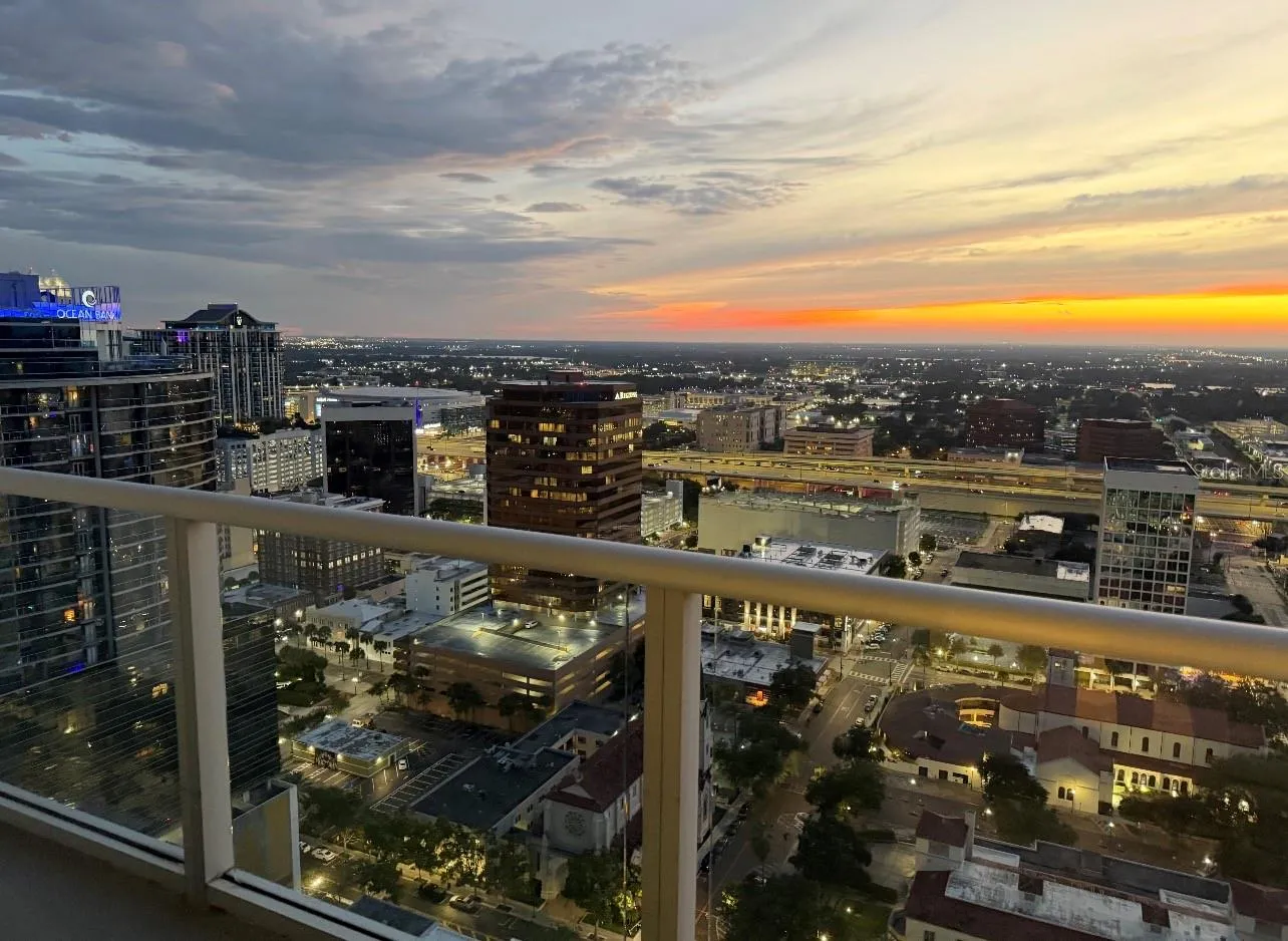 Sunset view from balcony