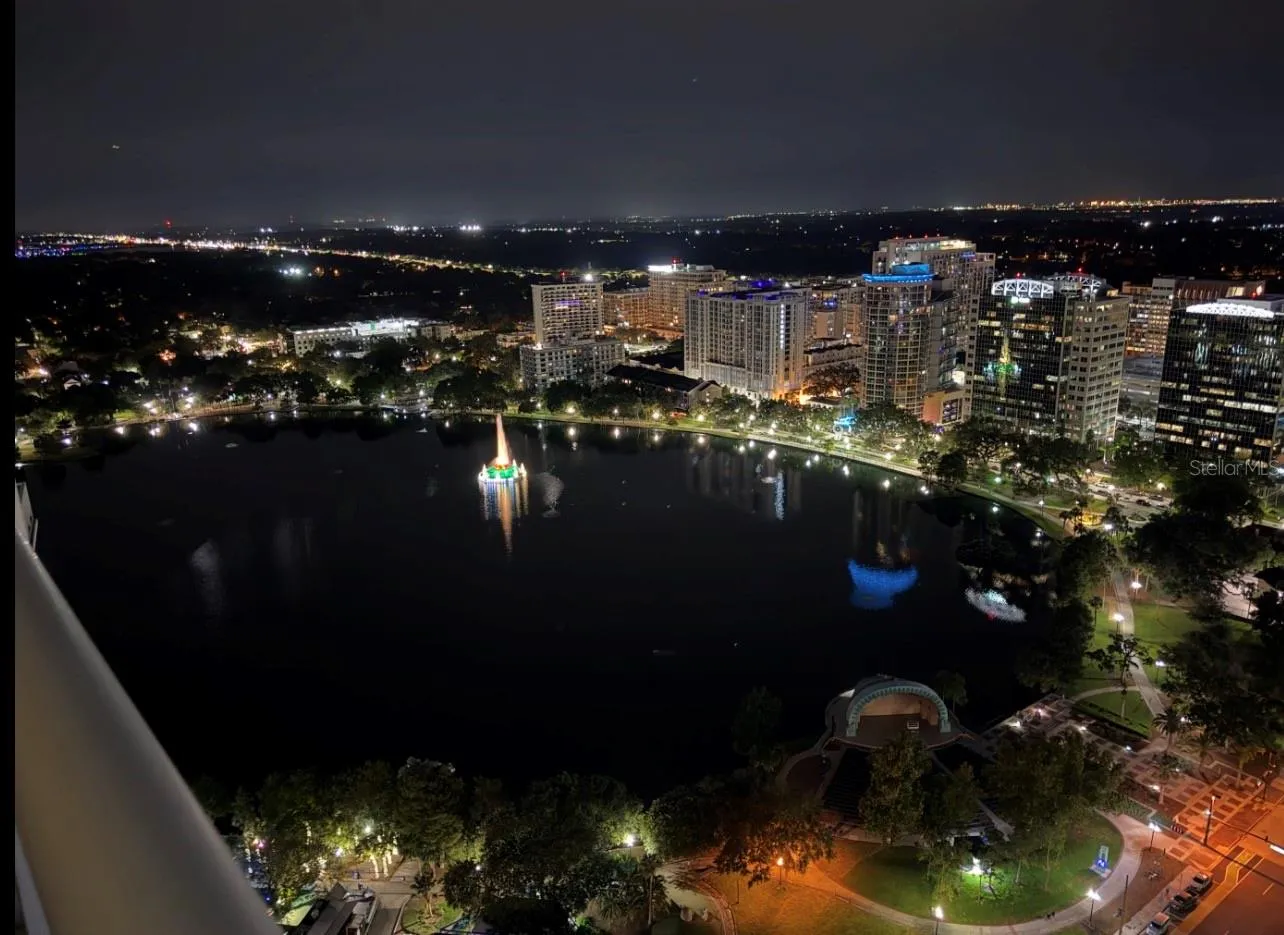 Night view from balcony