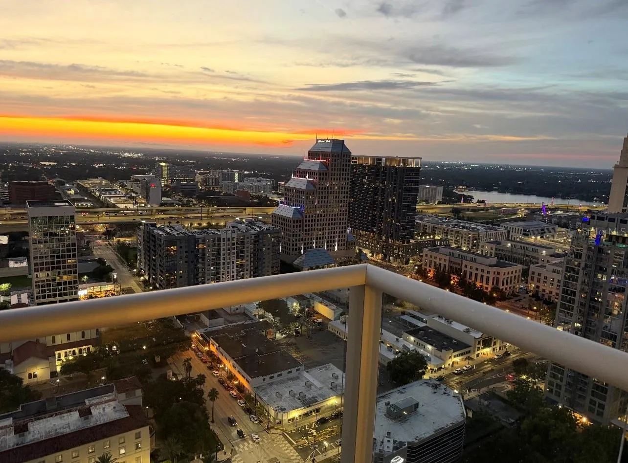 Sunset view from balcony