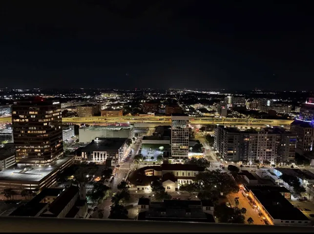 Night view from balcony