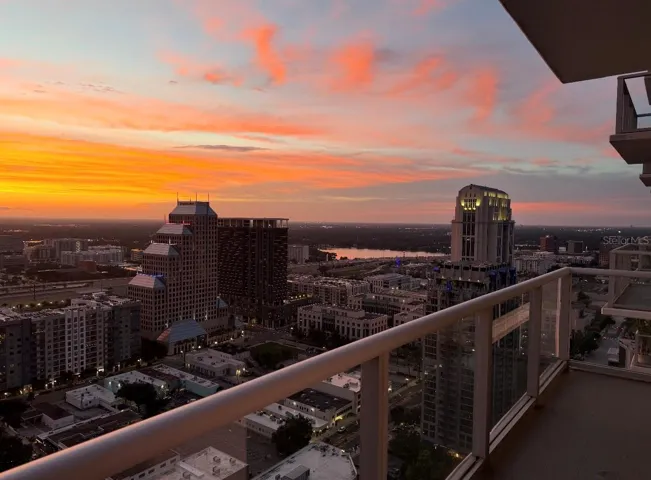 Sunset view from balcony