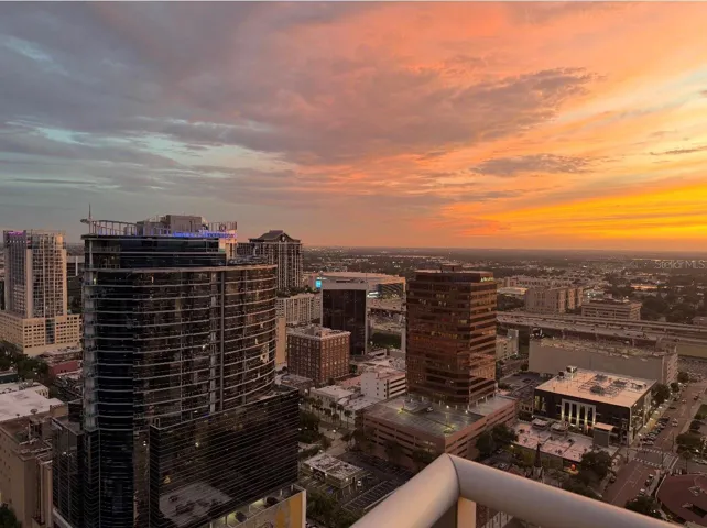 Sunset view from balcony