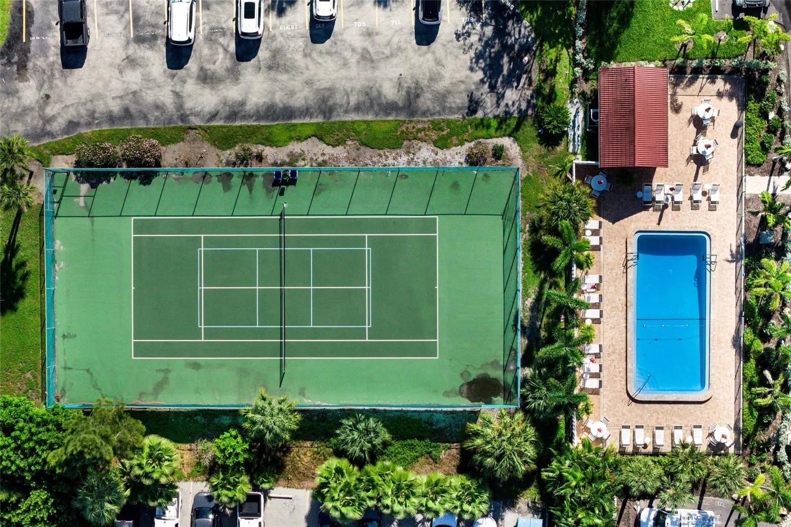 Pickle Ball courts and another pool