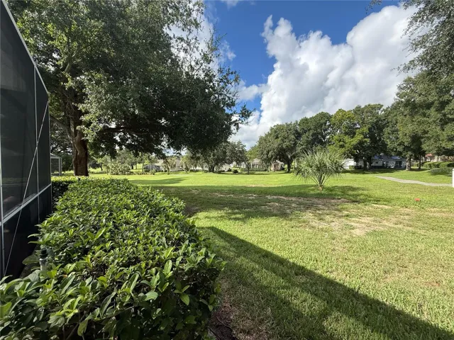 Rear yard with golf course view