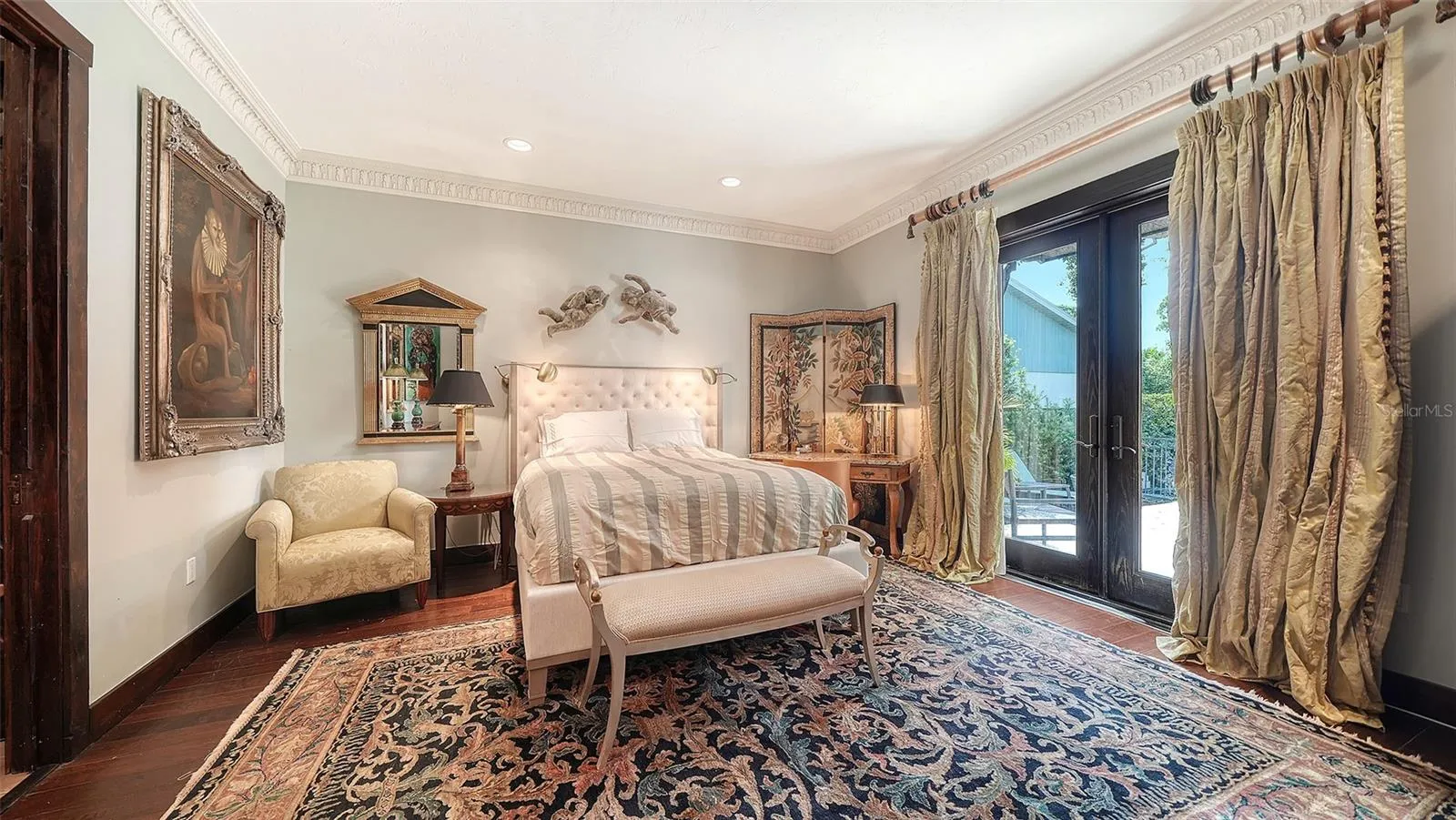 Primary Suite with view of the Private Courtyard