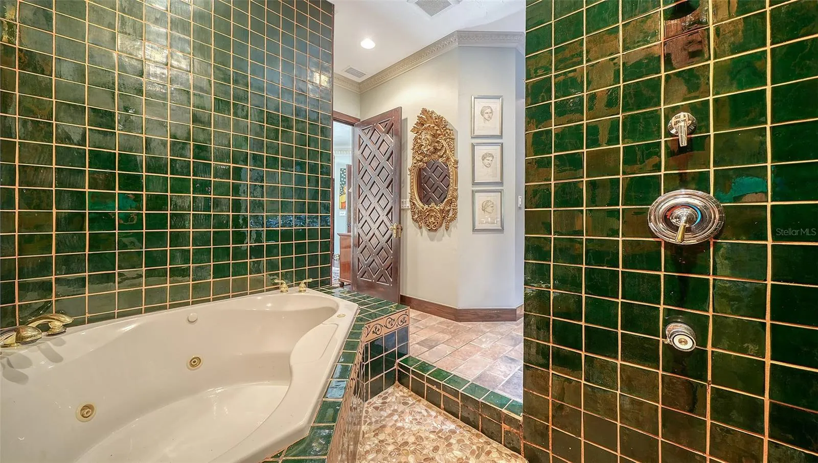 Tub with a separate shower