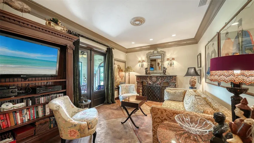 Cozy Sitting Room with Rich Architectural Detail