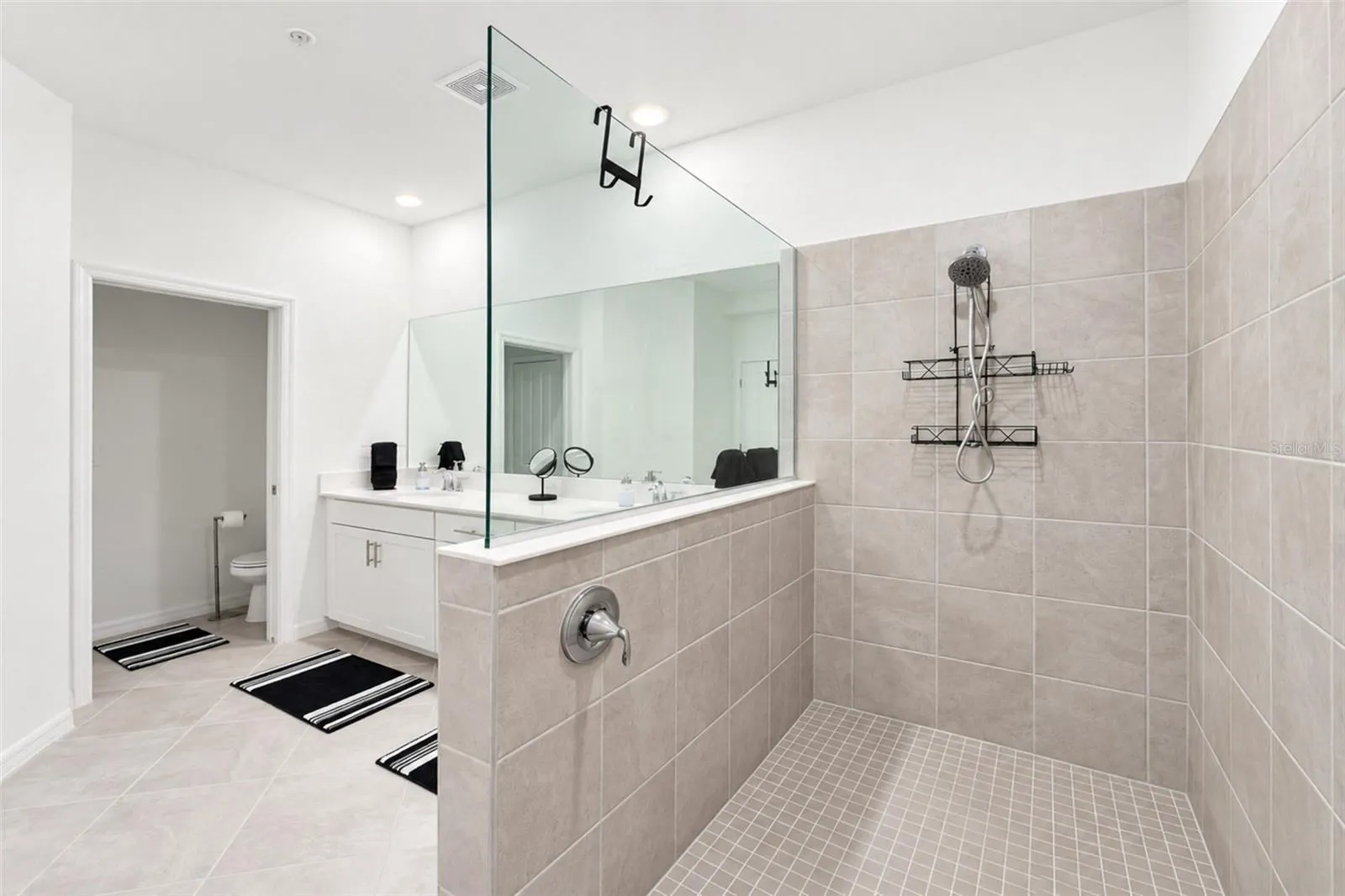 Spa-Like Tiled Primary Bath with Walk-in Shower