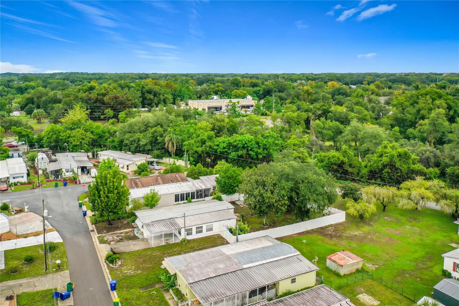 Aerial view side of property