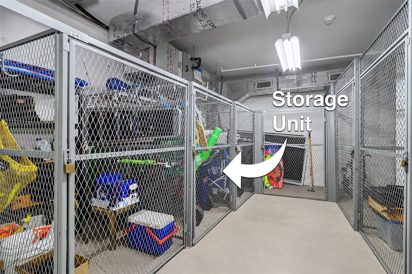 ... Climate Controlled Storage in the Garage about  4 x 5 x 8 foot tall. Cage # 404..