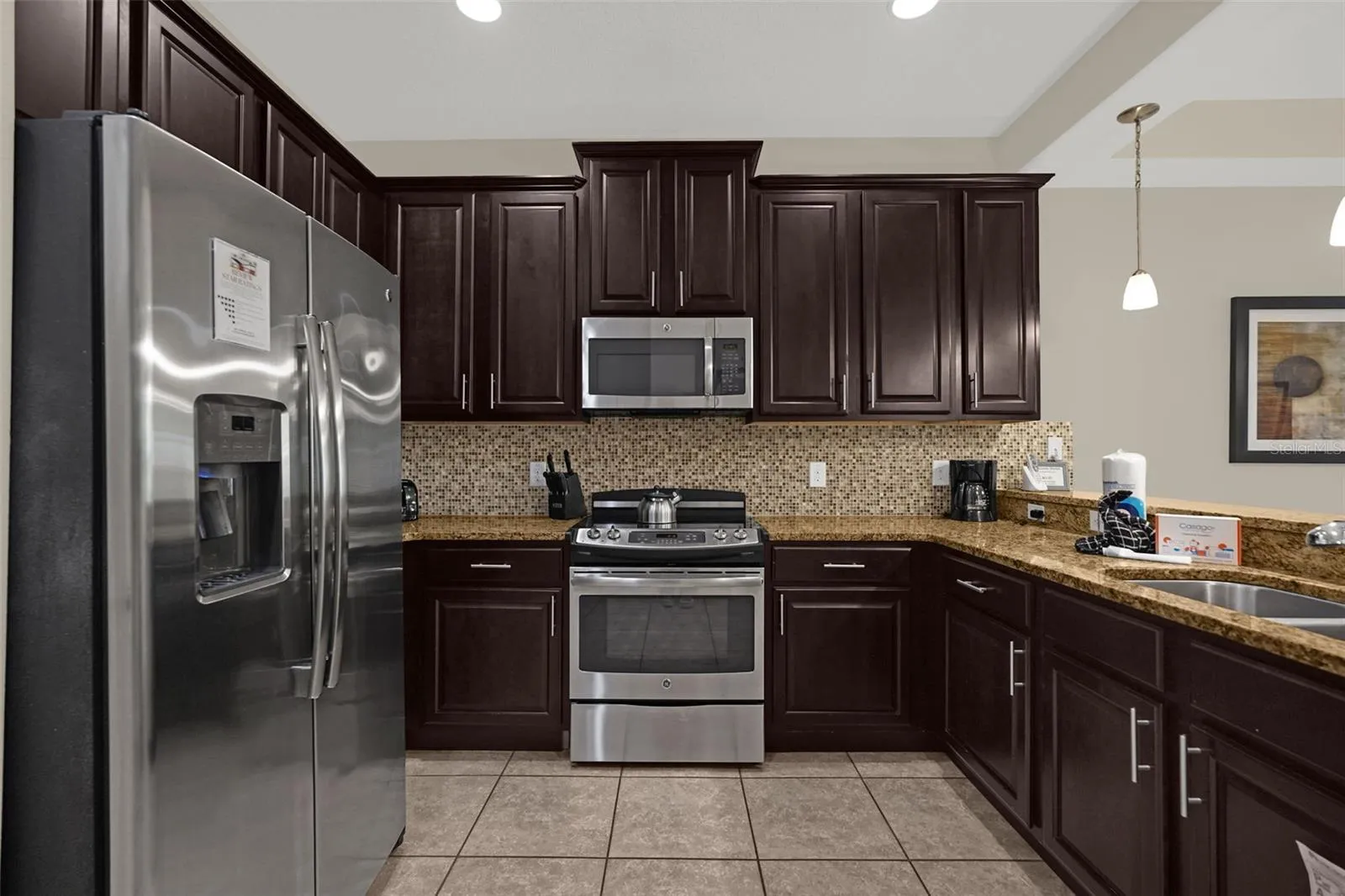 Kitchen comes with stainless steel appliances