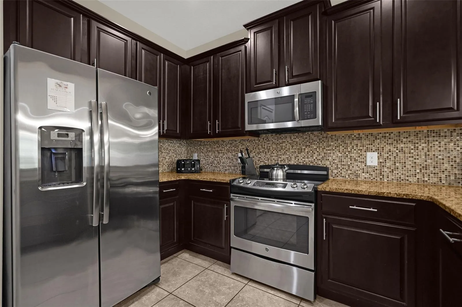 Kitchen comes with stainless steel appliances