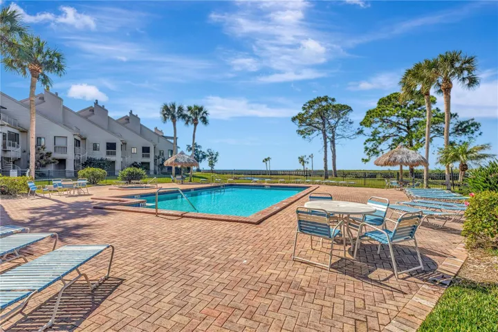 Key required entry keeps pool quiet and relaxing.